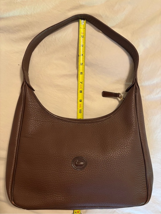 Dooney & Bourke Handbags - Dooney & Bourke Chocolate Brown Pebbled Leather Shoulder Bag